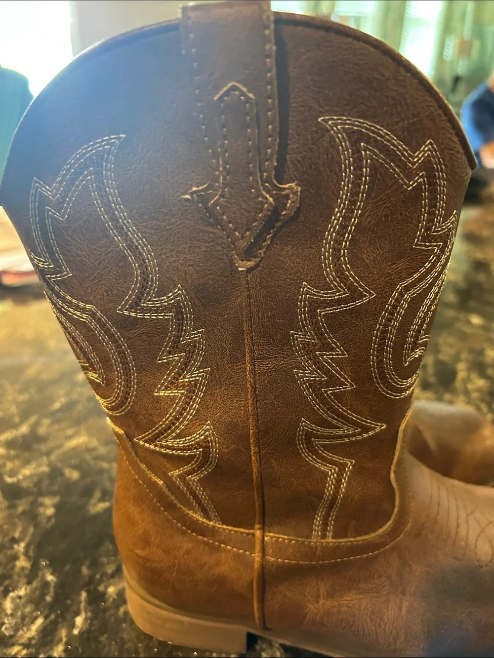 Motasha Boy’s/Girl’s Brown Western Cowboy Boots - Classic Stitch Detail